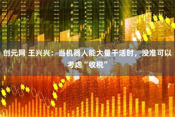创元网 王兴兴：当机器人能大量干活时，没准可以考虑“收税”